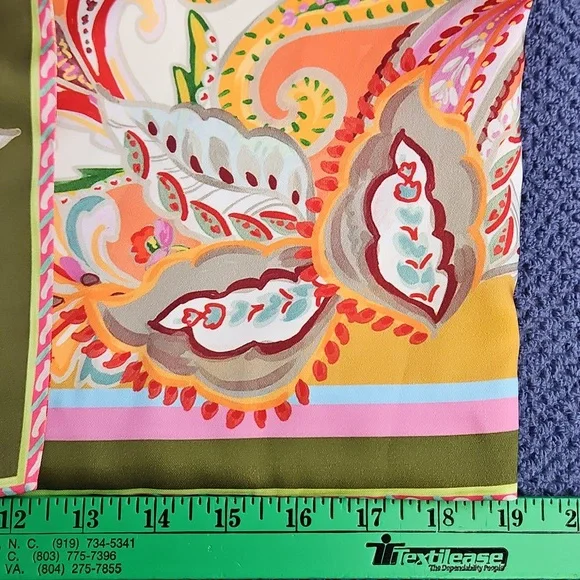 ANTONIO MELANI Satin Clio Scarf Wrap Maxi Skirt: Multi Color Print: Size- 10 - Picture 14 of 16